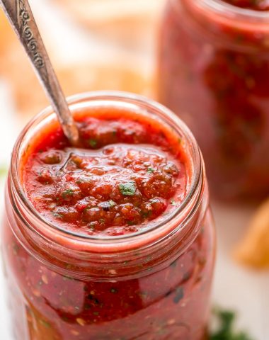 If there is one condiment that is worth making, it's Homemade Salsa. Just pop the veggies in the oven to roast and blend them up.