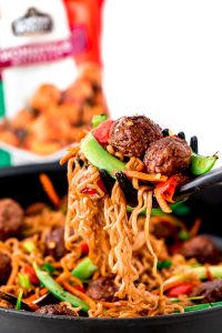 Get dinner on the table for a meal with your family meal in less than 30 minutes with this flavorful and nutritious Meatball Veggie Ramen.
