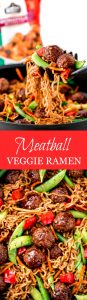 Get dinner on the table for a meal with your family meal in less than 30 minutes with this flavorful and nutritious Meatball Veggie Ramen.