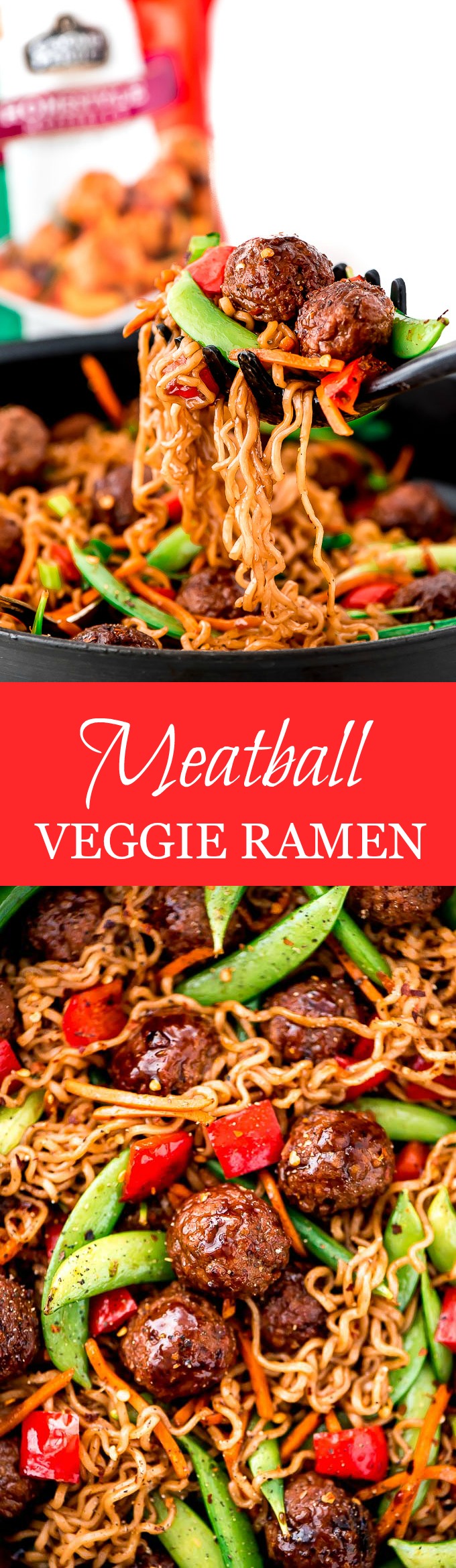 Get dinner on the table for a meal with your family in less than 30 minutes with this flavorful and nutritious Meatball Veggie Ramen.