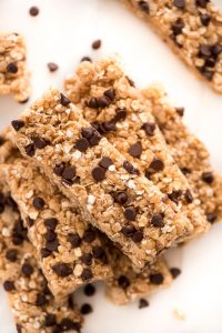 Make No Bake Chocolate Chip Granola Bars at home with just six ingredients to always have on hand for an afternoon snack or to throw in the kids lunch.