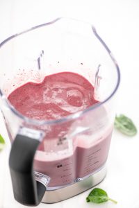 Berry Spinach Smoothie ingredients blended in Wold Gourmet Blender.