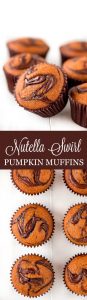 Start your day with a batch of Nutella Swirl Pumpkin Muffins! This moist pumpkin muffin is taken to the next level with swirls of Nutella on top and middle.