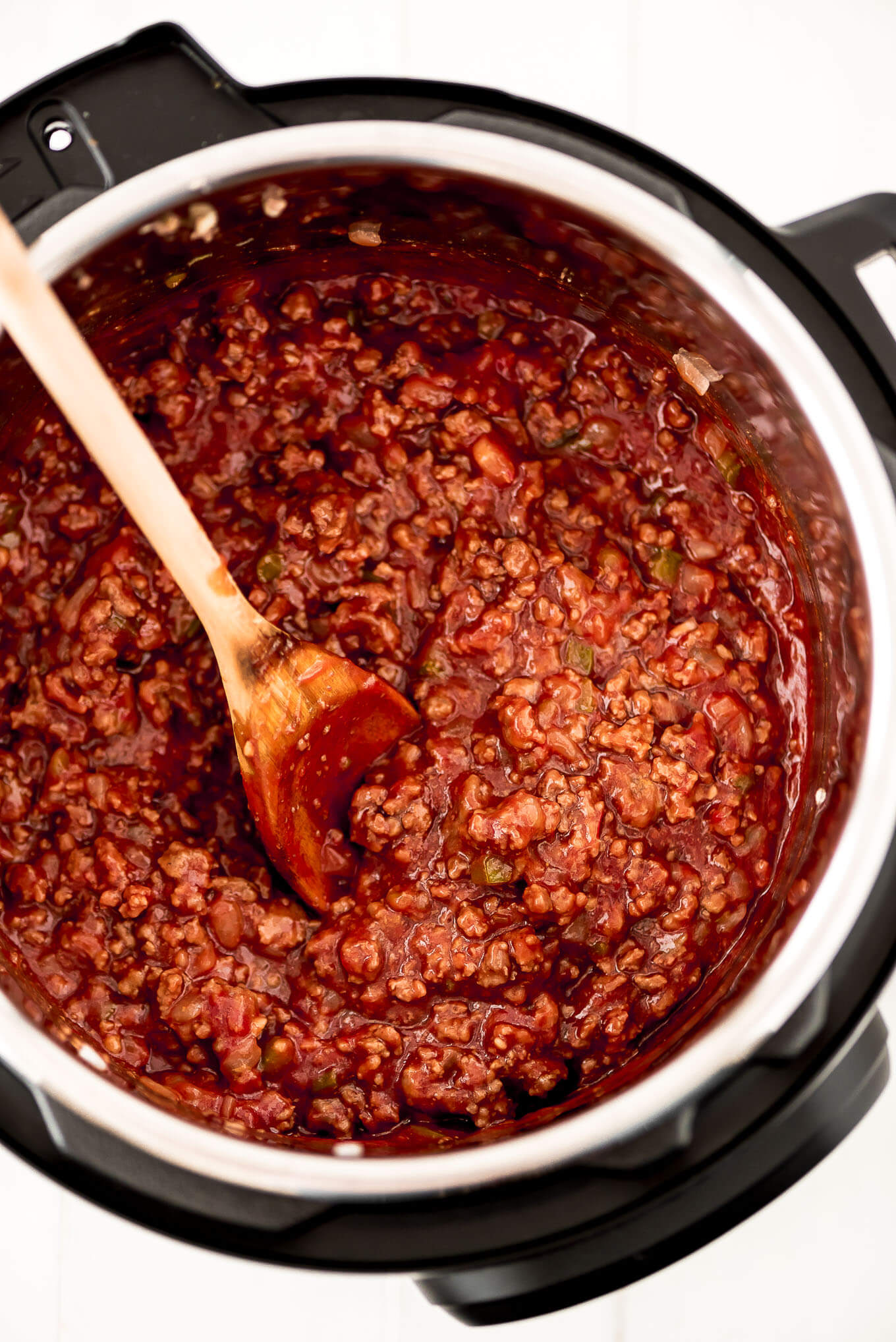 Sloppy Joes meat sauce in a Instant Pot pressure cooker.