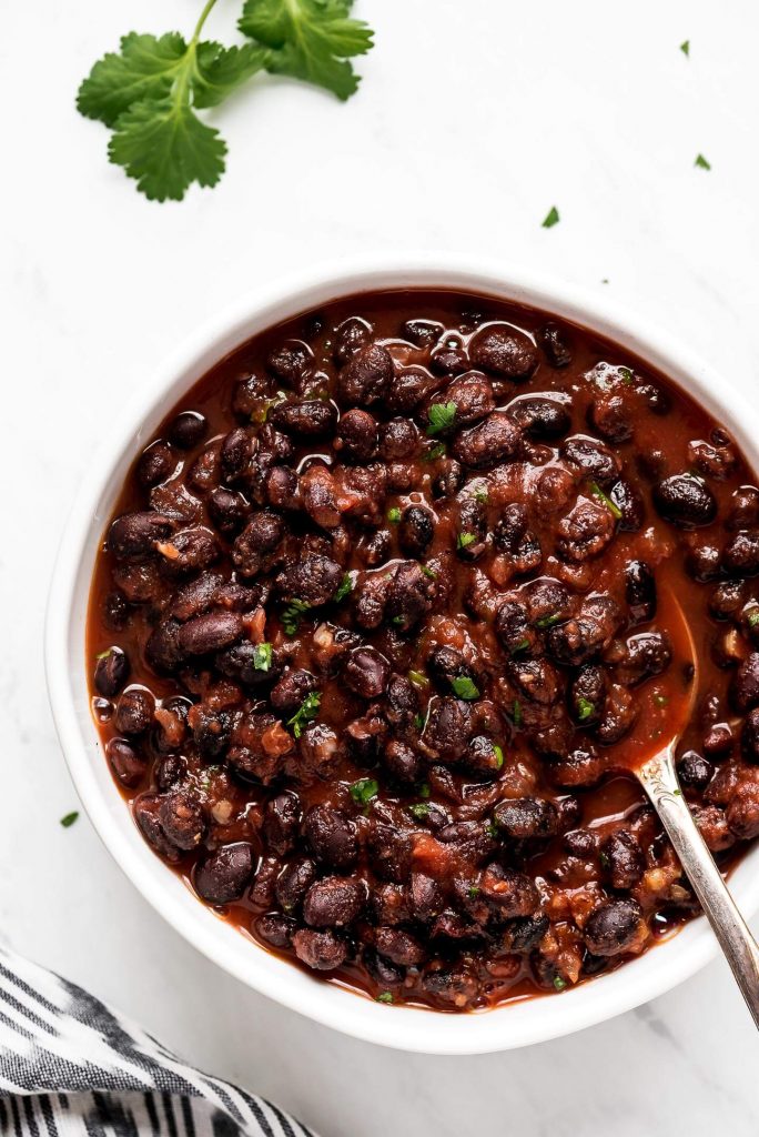 Seasoned Black Beans Garnish & Glaze