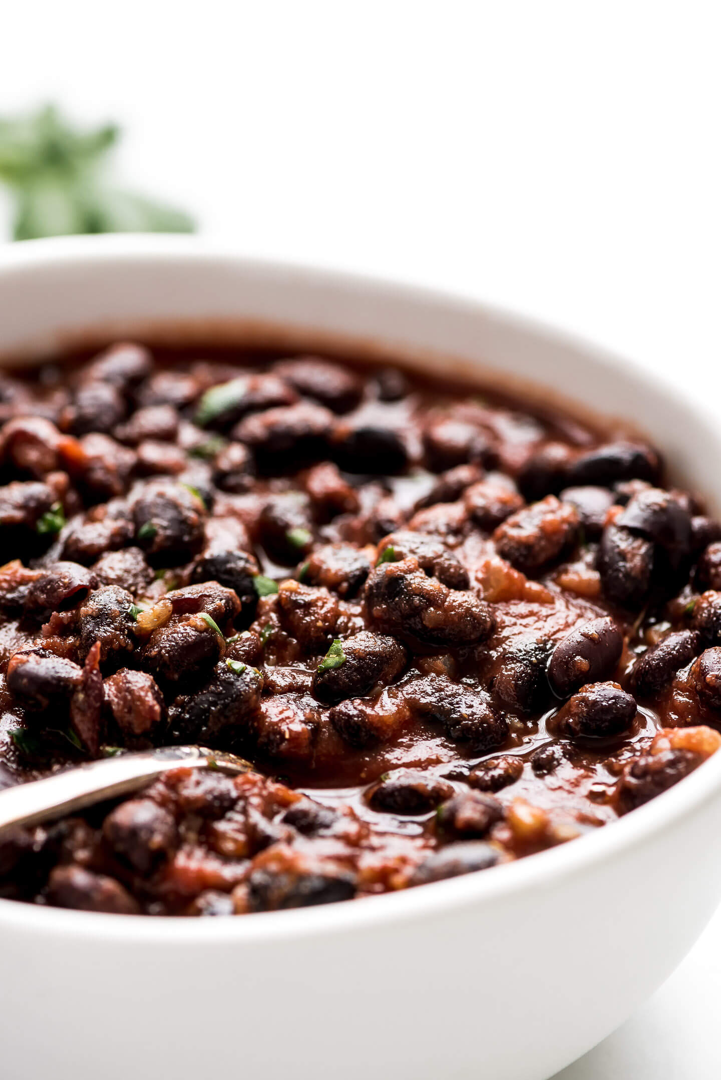 Seasoned Black Beans Garnish Glaze