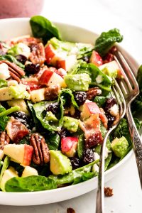 Apple & Bacon Spinach Salad - Garnish & Glaze