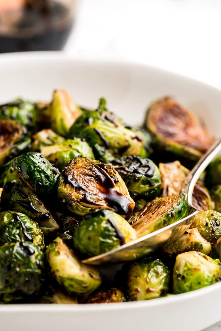Roasted Brussels Sprouts with Balsamic Glaze Garnish amp Glaze