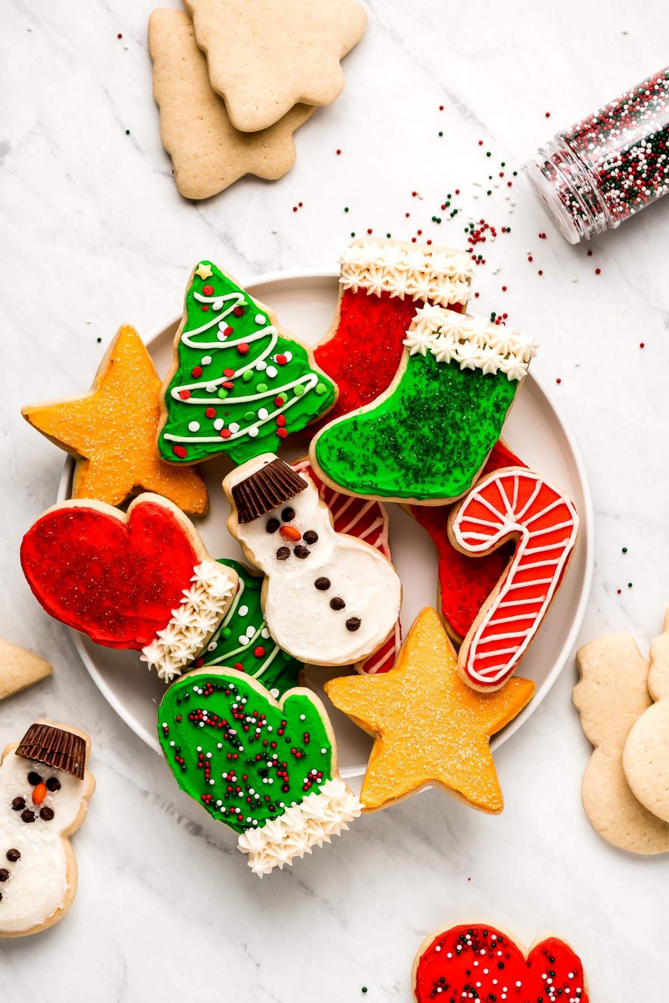 Christmas Sugar Cookies Garnish & Glaze