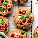 Cookies for Santa on a cooling rack.