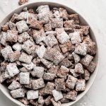 A bowl of Puppy Chow.