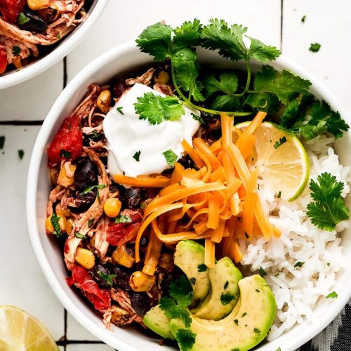 Homemade Chipotle Bowl with Chicken - Food Dolls